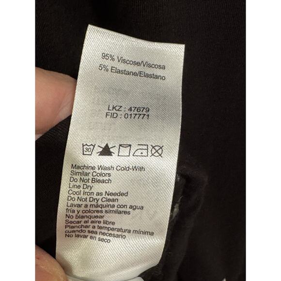 Lascana Women's Black V-Neck Flutter Short Sleeve Faux Wrap Blouse Size US 12-14 - Picture 7 of 7